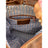 Brown leather shoulder bag Zoe GW006B with checkered lining