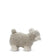 A soft beige curly-furred plush dog toy named lucy the lamb with rounded white paws perfect for cuddling