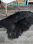 Black fluffy luv34❤️ large soft icelandic sheepskin rug with natural shape and long wool for cozy decor