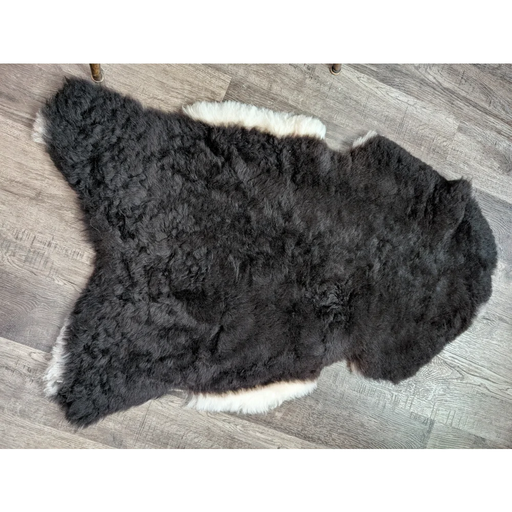 Black and white plush curly large luv