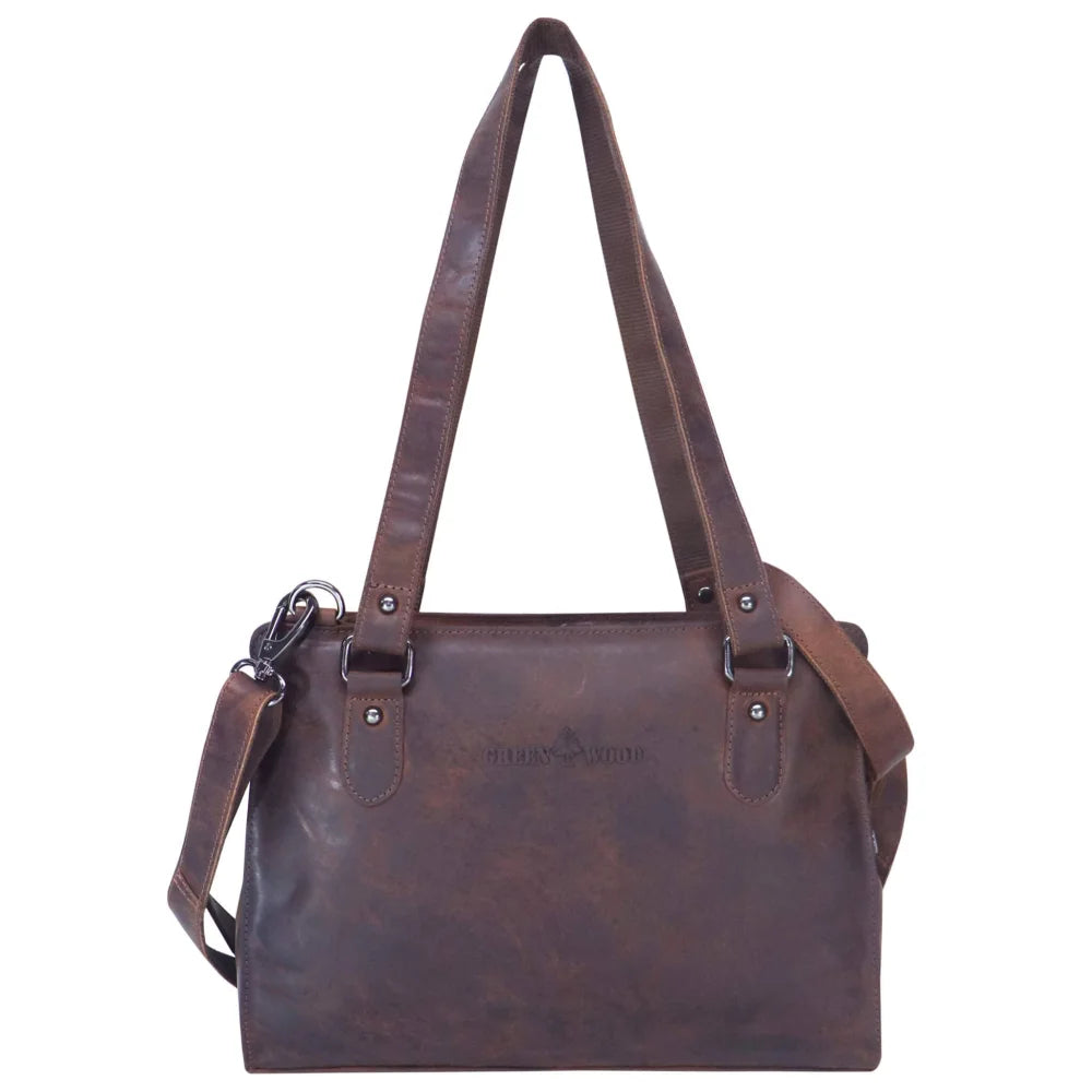 Madi small handbag in genuine leather with zippered compartment