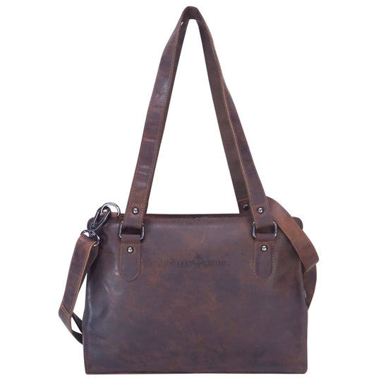 Madi small handbag in genuine leather with zippered compartment