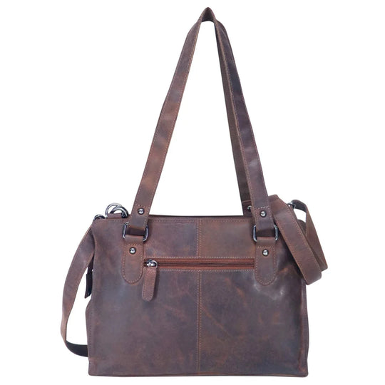 Madi small handbag in genuine leather with zippered compartment