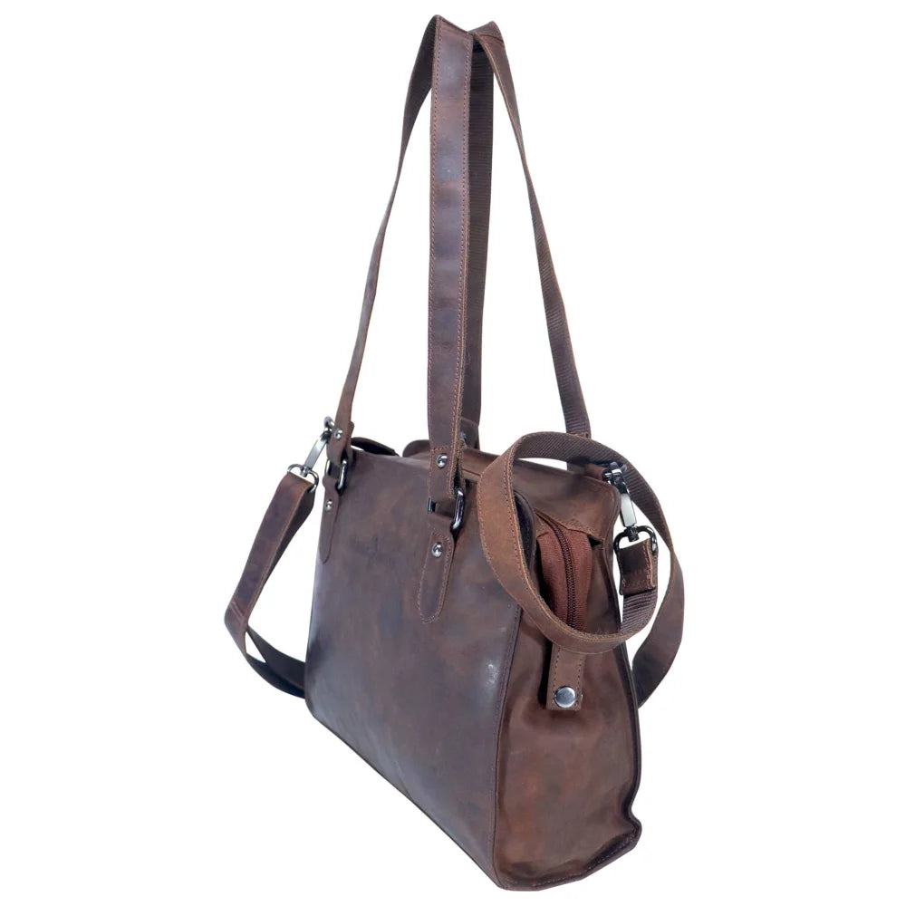 Madi small handbag in genuine leather with zippered compartment