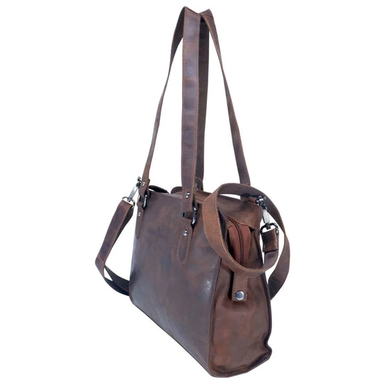 Madi small handbag in genuine leather with zippered compartment