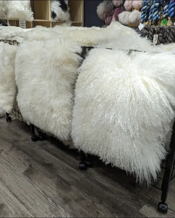 Massive Tibetan sheepskin cushion covers - cushion