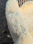 Cream-colored plush medical sheepskin with soft curly texture naturally spotted washable 47 by 29 inches