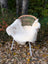 White british isles sheepskin throw draped over wicker chair mel7 45 x 29 soft cozy isles sheepskin rug
