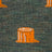 Orange knitted tree stump pattern on dark green merino wool socks perfect for warm hiking and trail use
