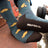 Teal and brown men’s beaver merino wool socks with yellow bear pattern and friday sock co logo on the heel