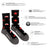 Men’s canada merino wool socks in black and gray with red maple leaf and mountain designs made from rws certified wool socks