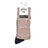 Men’s classic camper merino wool socks in beige with pixelated rv pattern and black toe cap warm breathable wool socks