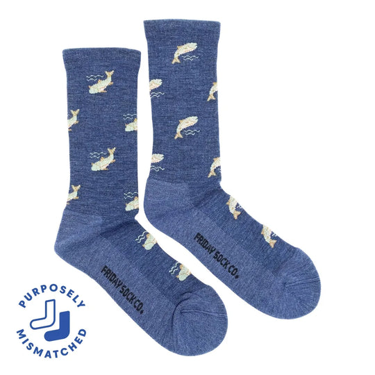 Friday Socks Co. mens fish merino wool socks