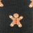 Men’s merino wool socks with a knitted gingerbread man design in tan red and white perfect for outdoor cozy wear
