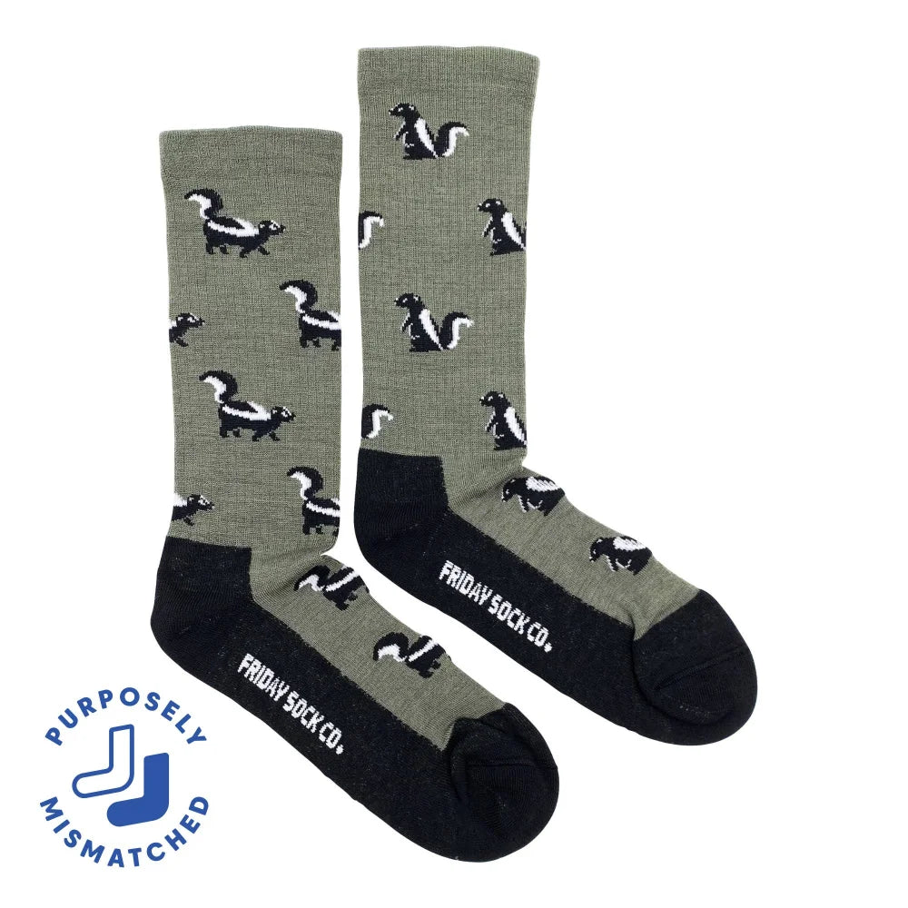 Friday Sock Co. Mens Skunk Merino Wool Socks