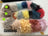 A collection of vibrant merino sheepskin cushions with cotton backs in beige blue pink yellow and red arriving october