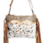 Mescalaro Hill gold fleck hair-on hide cowhide bag with matching leather fringe