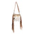 Mescalaro Hill tan leather crossbody bag with hair-on hide front and matching leather fringe