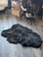 Natural blacky brown short wool icelandic sheepskins with fluffy texture and irregular edges wool icelandic sheepskins