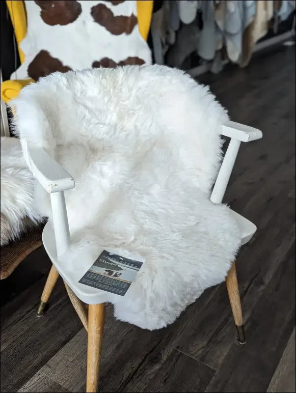 Natural White Affordable Icelandic Shorn Sheepskin - sheepskin