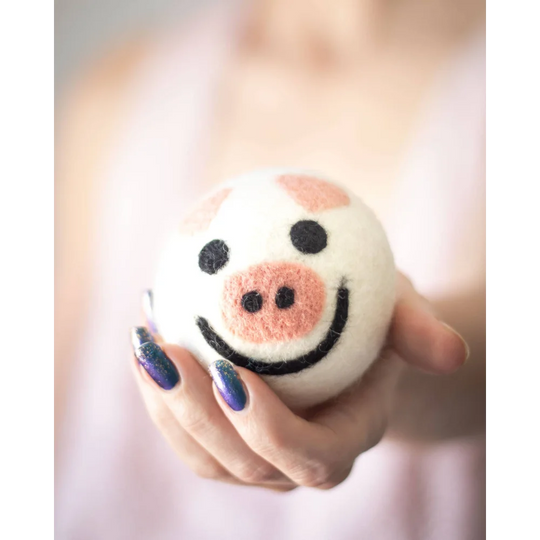 Cute pig-shaped eco dryer balls set of 3 arriving soon