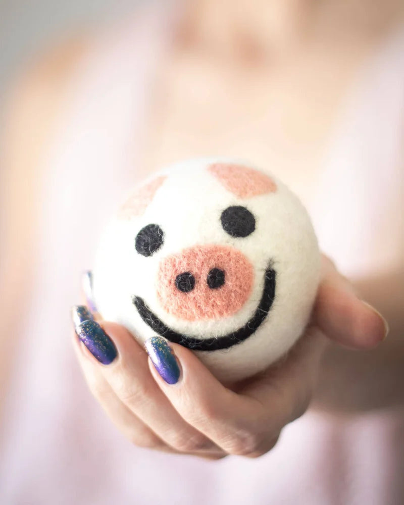 Cute pig-shaped eco dryer balls set of 3 arriving soon
