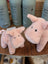 Pink piggies large size plush toy pink pig with black button eyes and white snout perfect for cuddling