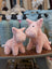 Pink piggies large size plush pig stuffed animal with soft pink fur and black button eyes