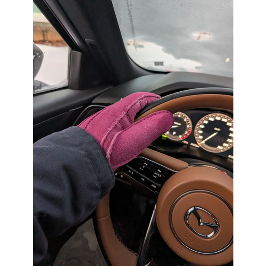 Pink Sheepskin Gloves❤️