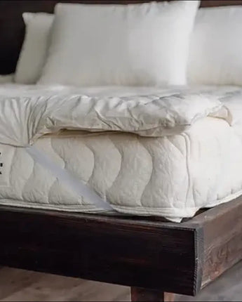 Queen Size Premium Canadian Wool Stuffed Mattress pad - Bedding