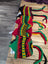 Colorful wool hat with tassels and geometric patterns
