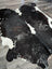 Extra large black and white cowhide rug reddish 476 with natural irregular patterns 89 by 77 inches large cowhide