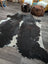 Reddish#476 extra large black and white cowhide rug with natural irregular patterns perfect for large cowhide decor
