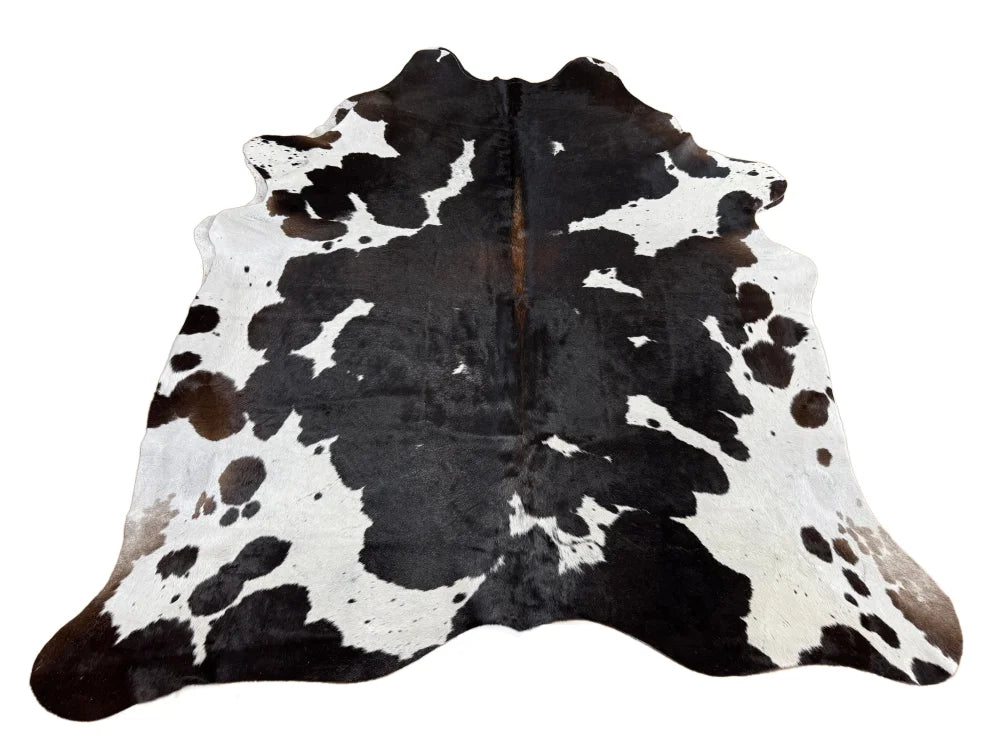 Black and white reddish646 large cowhide rug with natural irregular patches cowhides make beautiful rugs for any space