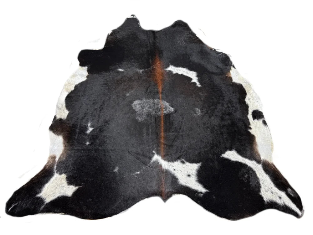 Black and white large cowhide rug with natural fur texture from reddish687 cowhide rug beautiful rugs arriving soon