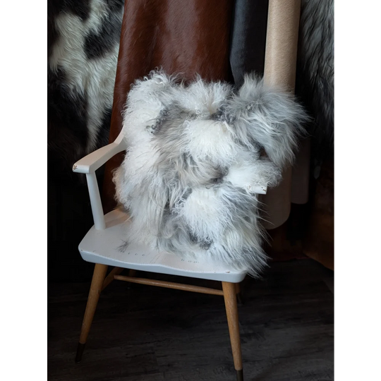 Ridiculously Over The Top Grey Sheepskin Cushion