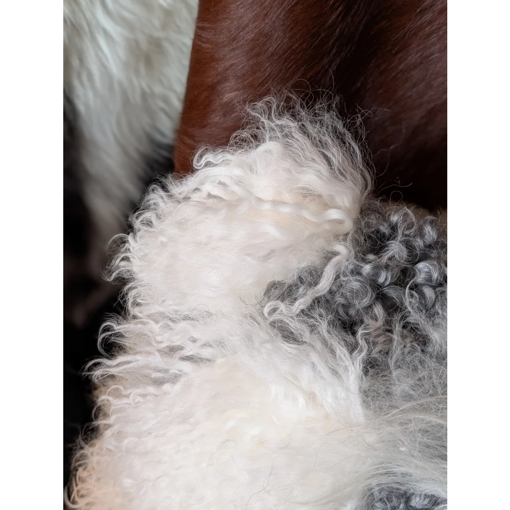 Ridiculously Over The Top Grey Sheepskin Cushion