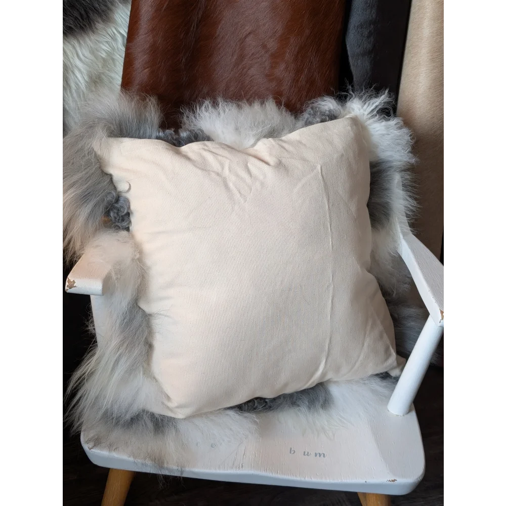 Ridiculously Over The Top Grey Sheepskin Cushion