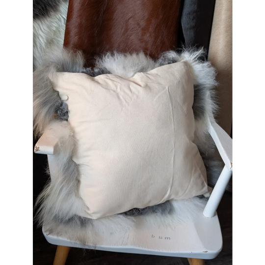 Ridiculously Over The Top Grey Sheepskin Cushion