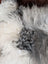 Ridiculously over the top grey sheepskin cushion rug fluffy texture