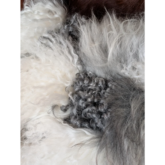 Ridiculously Over The Top Grey Sheepskin Cushion