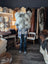 Fluffy grey sheepskin cushion with shaggy faux fur texture