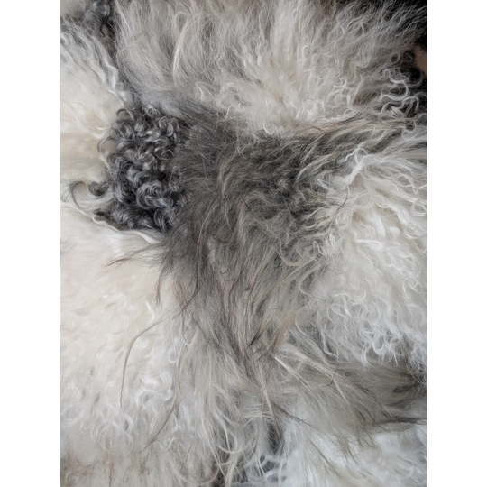 Ridiculously Over The Top Grey Sheepskin Cushion