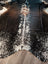 Salt and pepper brown large cowhide rug with black and white spots and natural irregular edges for beautiful rugs