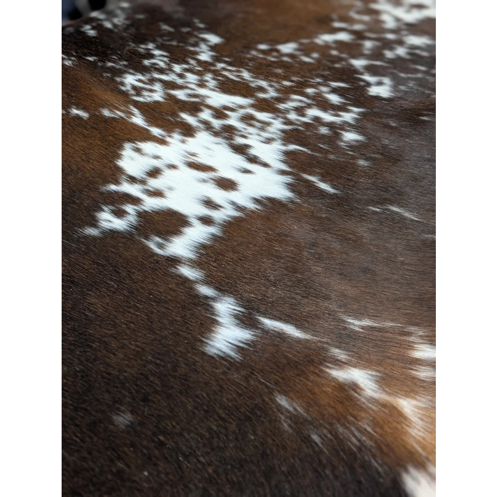 Beautiful large cowhide rug in Salt & Pepper Brown, 88.5’’ x 76.5