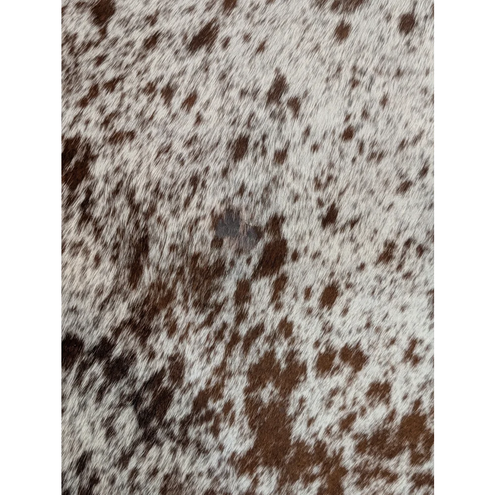 Extra large brown and white spotted cowhide material from saltpepbrn