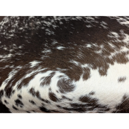 Extra large SALTPEPTRI#103 cowhide rug with soft brown white spots