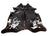 Black and white saltpeptri#542 large cowhide rug with natural fur texture cowhides make beautiful rugs