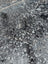 Large saltpep tricolour gray and white speckled cowhide rug with unique characteristics and rustic charm