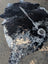 Large black and white spotted cowhide rug with unique characteristics and rustic charm saltpep tricolour 479 101 x 89